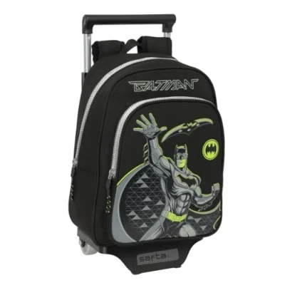 Afbeelding van Schoolrugzak met Wielen Batman Game over Zwart 27 x 33 10 cm