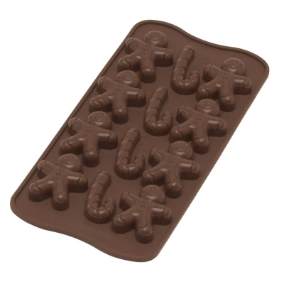 Afbeelding van Silikomart Siliconen Bonbonvorm Gingerbread (15x) 4,3x3,5cm