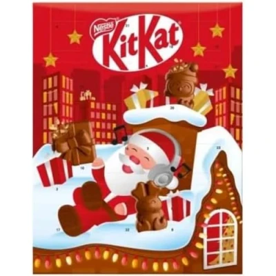Afbeelding van KitKat Adventskalender met melkchocolade, 85 g, feestelijke lekkernijen, kerstchocolade, kerstchocolade