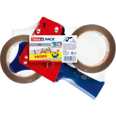 Afbeelding van Verpakkingstape Tesa 50mmx66m ultra sterk 2rol met dispenser