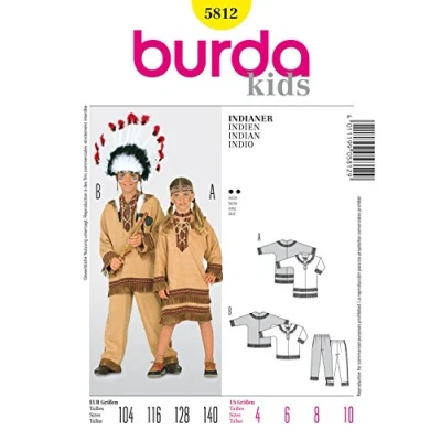 Afbeelding van Burda Naaipatroon 5812 Indiaan in variaties