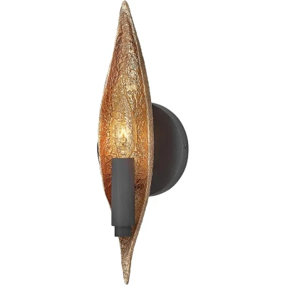 Afbeelding van Hinkley LED Wandlamp Willow 1X E14 Max 40W Carbon Black with Deluxe Gold