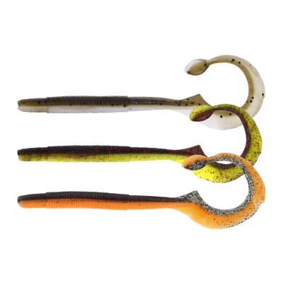 Afbeelding van Westin Ned Worm Curl Mix Shad Dark Water 12cm (5 stuks)