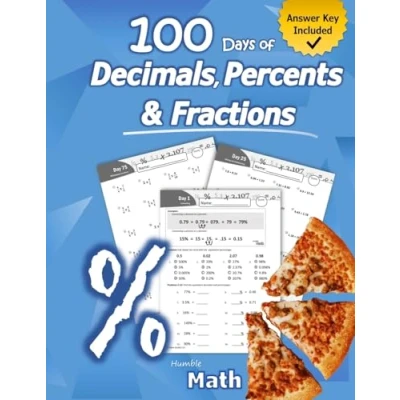 Afbeelding van Humble Math 100 Days of Decimals, Percents &amp; Fractions