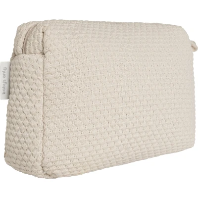 Afbeelding van Baby&#039;s Only Gebreide baby toilettas Luieretui Sky Warm Linen 25x10x20 cm Met ritssluiting
