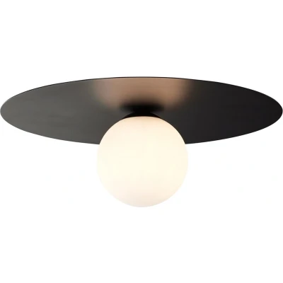 Afbeelding van BRILLIANT lamp, Zon plafondlamp zwart, metaal/glas, 1x QT14, G9, 10W, pin base lampen (niet meegeleverd), A++