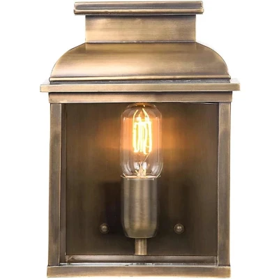 Afbeelding van Elstead Lighting LED Wand Buitenlamp Old Bailey 1X E27 Max 60W IP44 Dimbaar Aged Brass