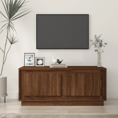 Afbeelding van Salontafel 102x50x44 cm bewerkt hout bruin eikenkleur