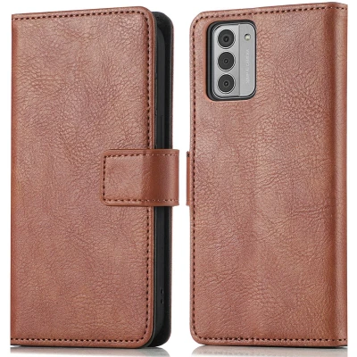 Afbeelding van iMoshion Hoesje Met Pasjeshouder Geschikt voor Nokia G42 Luxe Bookcase Bruin