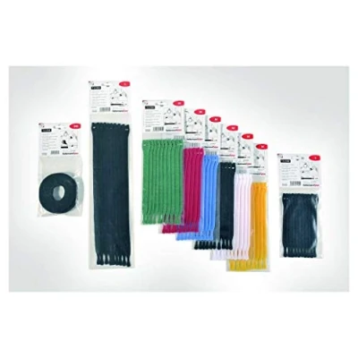 Afbeelding van HellermannTyton TEXTIE 1M PA/PP BK I Klittenband kabelbinder Om te bundelen Haak en lusdeel (l x b) 1000 mm 12.5 Zwart 1 stuk(s)