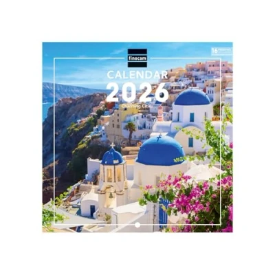 Image de Finocam Calendrier mural 2026 18 x cm 1 Mois par page Janvier Décembre + Sept. Déc. 2025 (4 mois) réduits Images Charming International