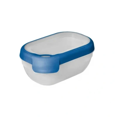Afbeelding van Curver Grand Chef Vershoudbak Rechthoek 0.5L Transparant/Donkerblauw