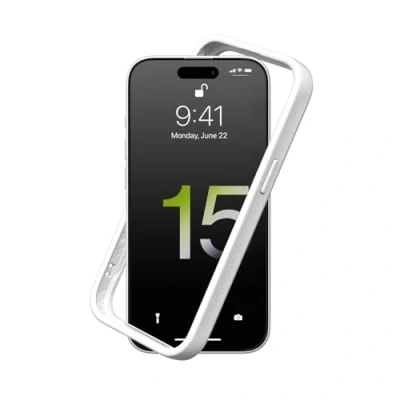 Afbeelding van RHINOSHIELD Bumper Case Compatibel met [iPhone 15 Plus] CrashGuard Dunne bescherming Aanpasbaar Schokabsorptie [BPA vrij] Wit