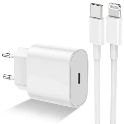 Afbeelding van Snellader iPhone 14 13 12 11, 【Apple MFi gecertificeerd】 20 W USB C netadapter Apple oplader stekker originele 2 m kabel voor 14/13/12/11/XS Max/XR/SE/iPad (20 wit)