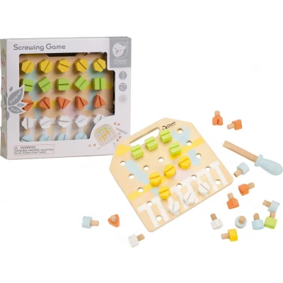 Afbeelding van Classic World Houten Schroefbord Coordinatie Spel, 27dlg.