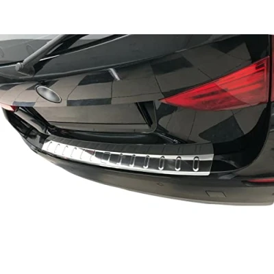 Afbeelding van Bumperbescherming roestvrij staal chroom geschikt voor BMW X1 E84 2009 2012 Avant LCI Met rand Premium kwaliteit RECAMBO