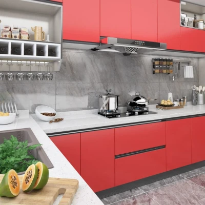 Afbeelding van Meubelfolie zelfklevend 500x90 cm PVC rood