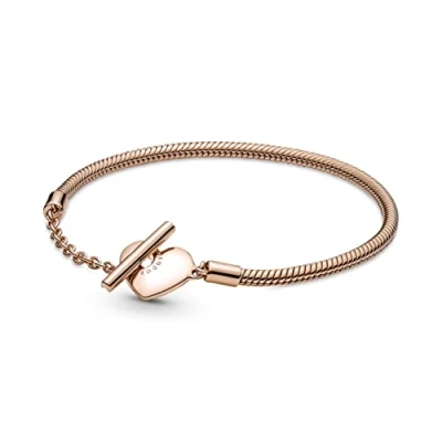 Afbeelding van Pandora Heart Armband, Dames, Maat: 18, Rose gold plated