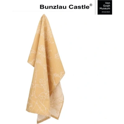 Afbeelding van Bunzlau Castle Almond Blossom Theedoek Van Biologisch Katoen 65 Cm X Geel