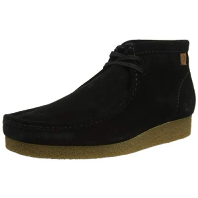 Afbeelding van Clarks Shacre enkellaarzen voor heren, Zwarte fluwelen lederlook
