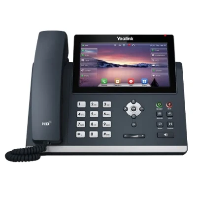 Image de Yealink SIP T48U Téléphone VoIP (conférence) à trois capacité d&#039;appel SIP, v2, SRTP 16 lignes gris classique