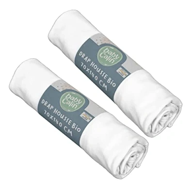Afbeelding van babyCalin Bio Set van 2 hoeslakens, 70 x 140 cm