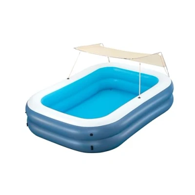 Afbeelding van Bestway Opblaasbare Zwembad 2 Kamers Rechthoek met Toldo 254x178x140 cm +6 Jaar Tuin 54449