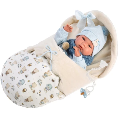 Afbeelding van Llorens pop Nico met slaapzak 40cm