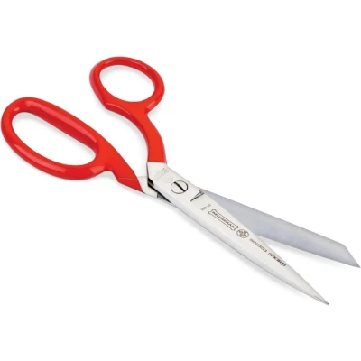 Afbeelding van Mundial Professionele Stofschaar Microvertanding RVS Rood 21 cm Linkshandig