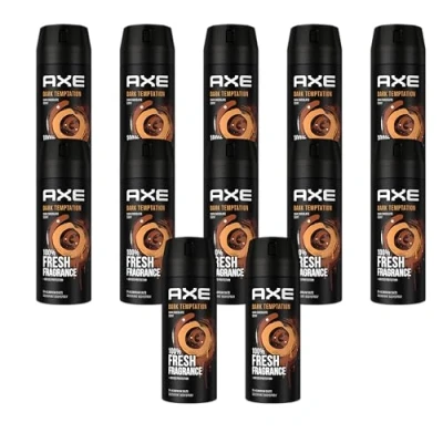 Afbeelding van AXE Dark Temptation Body Deo Spray voor mannen en mannen, 12 x 150 ml, aluminiumvrij, stuks (12 producten)