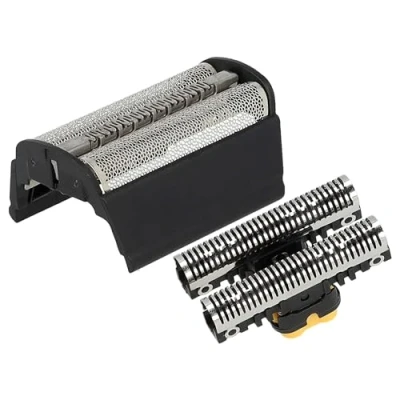 Afbeelding van vhbw Scheerset, 2 stuks, compatibel met Braun Flex Integral 5000, 5005, 5010, 5015, folie + messenblok, zwart