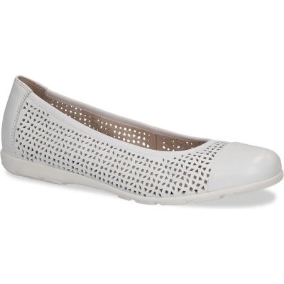 Afbeelding van Caprice Ballerina&#039;s, Dames, Maat: 37, White softnap Leer