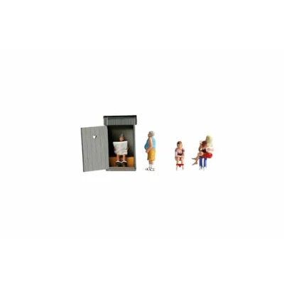 Afbeelding van NOCH® Toiletverhalen, handgemaakte kleurrijke miniatuurfiguren voor H0 baan, modelbouw en diorama