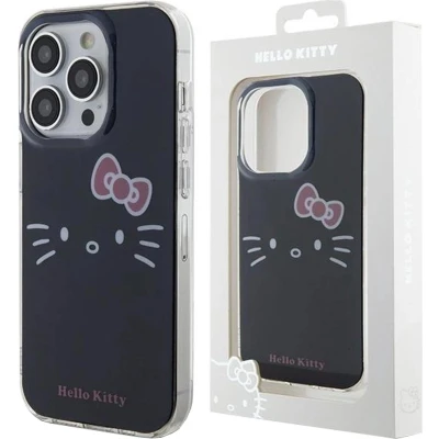 Afbeelding van Hello Kitty iPhone 15 Pro TPU Back Cover hoesje Face Zwart