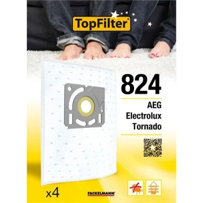 Image de Lot de 4 sacs aspirateur pour Electrolux et Tornado TopFilter Premium ref 64824