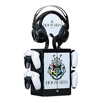 Afbeelding van Numskull Harry Potter Officiele Hogwarts Luxe Gaming Opbergtoren voor 4 Controllers 10 Games Koptelefoon