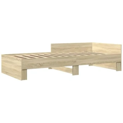 Image de vidaXL Cadre de lit sans matelas chêne sonoma 90x200 cm