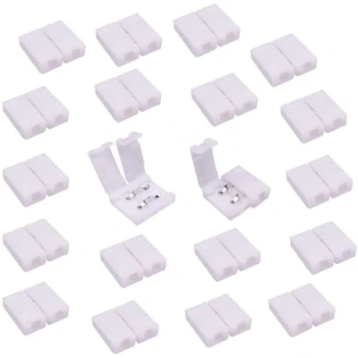 Afbeelding van LitaElek 20 stuks ledstrip connectoren 2 polig 8 mm breed SMD 3528 2835 snelkoppeling LED strip connector polige