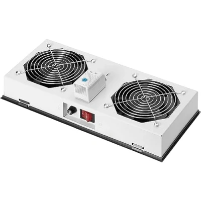 Afbeelding van Digitus DN 19 FAN 2 WM I inch x Verlichting voor patchkast Geschikt kastdiepte: vanaf 300 mm Grijs wit (RAL 7035)