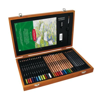 Image de Derwent Academy coffret cadeau en bois (30 pièces)