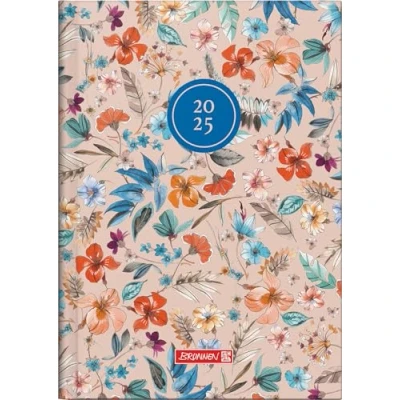 Afbeelding van Brunnen 1079615015 boekkalender model 796 (2025) &quot;Botanical&quot; 2 pagina&#039;s = 1 woche A5 128 grafische band kleurrijk