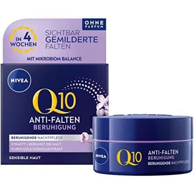 Afbeelding van Nivea Q10 Power ANTI Wrinkle Sensitive Night CARE Nachtverzorging, Maat: 50 ml,