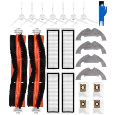 Afbeelding van Accessoireset voor Dreame D10 Plus/L10 Plus/Z10 Pro stofzuiger, reserveonderdelen compatibel met Dreame,2 hoofdborstels, 4 filters, 7 zijborstels, dweildoeken, zakken