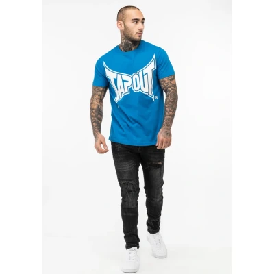 Afbeelding van Tapout Normale Passform LOGO Tshirt print, Heren, Maat: 3XL, Royal blue white