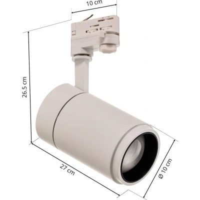 Afbeelding van Arcchio LED plafondlamp met dimmer 1licht Aluminium, kunststof H: 26.5 cm wit (RAL 9010) Inclusief lichtbron