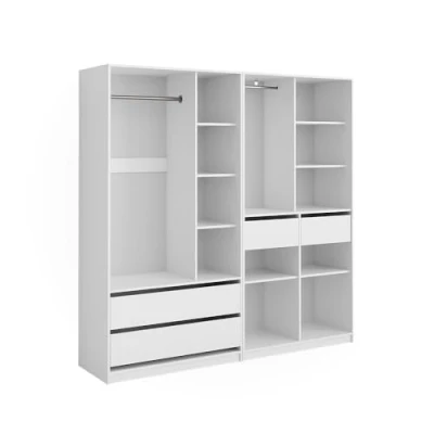Afbeelding van Vicco Garderobekast Elmo, Wit, 100 x 200 cm Set met 2 delen