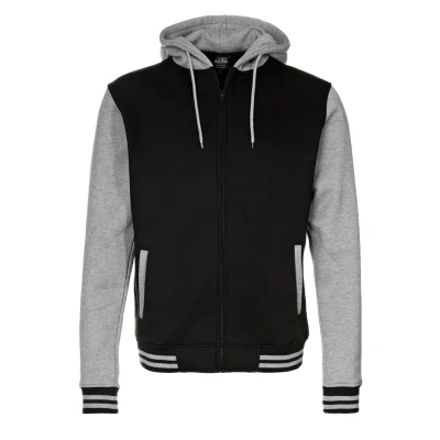 Afbeelding van Urban Classics 2TONE ZIP Hoody Sweater met rits, Heren, Maat: XXL, Black/grey