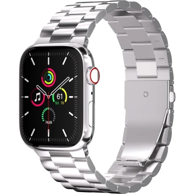 Afbeelding van imoshion Stalen bandje voor de Apple Watch Series 1 t/m 9 / SE (38/40/41 mm) 10 (42 Zilver