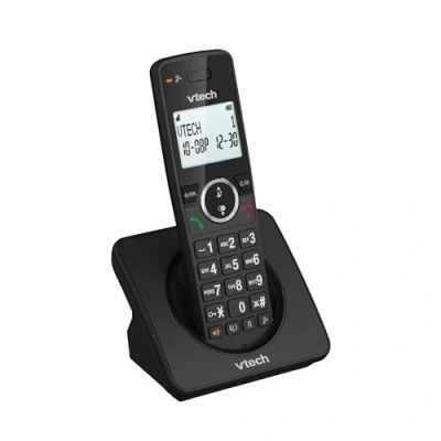 Afbeelding van VTech ES2000 Draadloze DECT telefoon met oproepblokkering, volumeregeling, nummerherkenning/wachtgesprek, 18 uur batterijduur, snelnummer, zwart