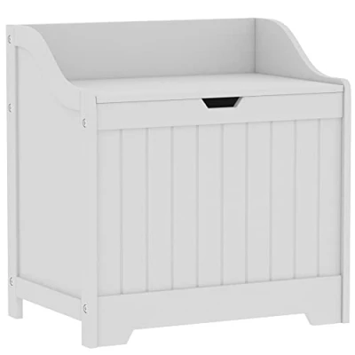 Afbeelding van Bath Vida Priano Waskast voor badkamer, met houten mand, wit